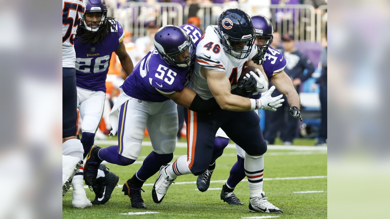 Chicago, United States. 29th Sep, 2019. Injured Chicago Bears quarterback  Mitchell Trubisky walks on the sidelines during the second half of an NFL  game against the Minnesota Vikings at Soldier Field in