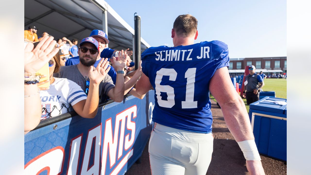 Watch rookie John Michael Schmitz discuss his focus at NY Giants camp