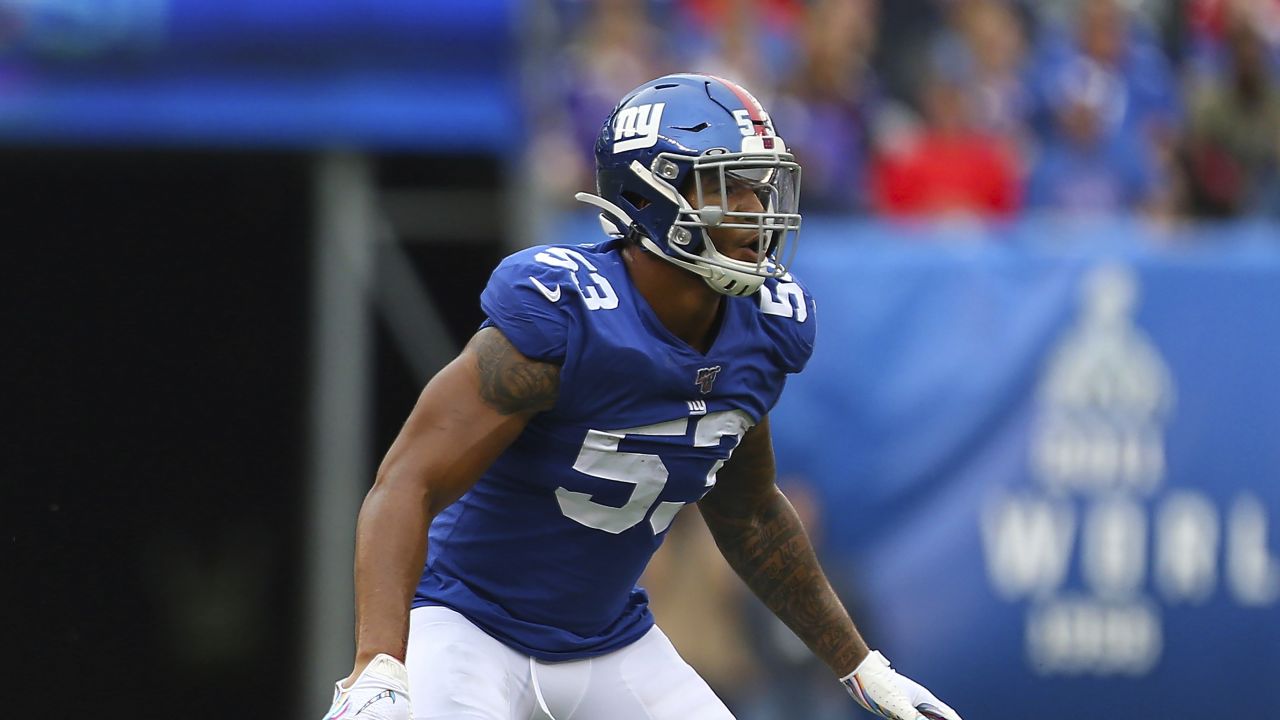 New York Giants tackle Eric Smith during an NFL preseason football game  against the Cincinnati Bengals, Sunday, Aug. 21, 2022 in East Rutherford,  N.J. The Giants won 25-22. (AP Photo/Vera Nieuwenhuis Stock