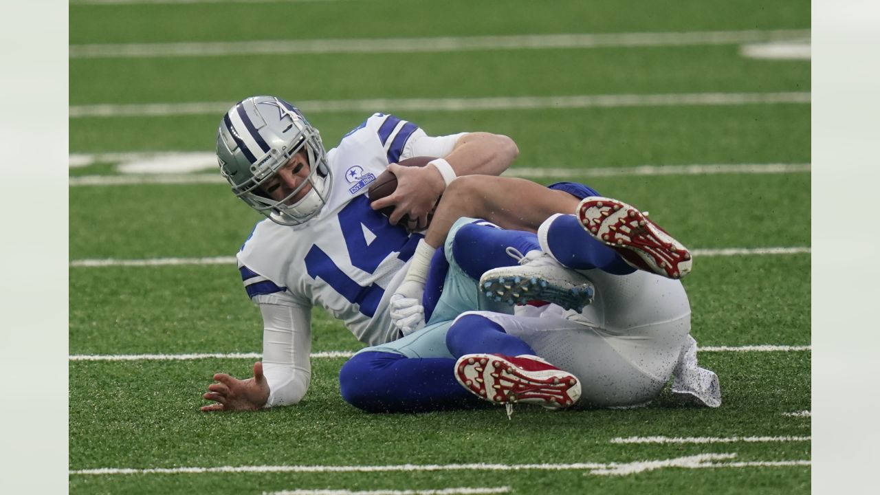 Dallas Cowboys kicker Greg Zuerlein (2) walks off the field after an NFL  football game against the New York Giants, Sunday, Dec. 19, 2021, in East  Rutherford, N.J. (AP Photo/Adam Hunger Stock