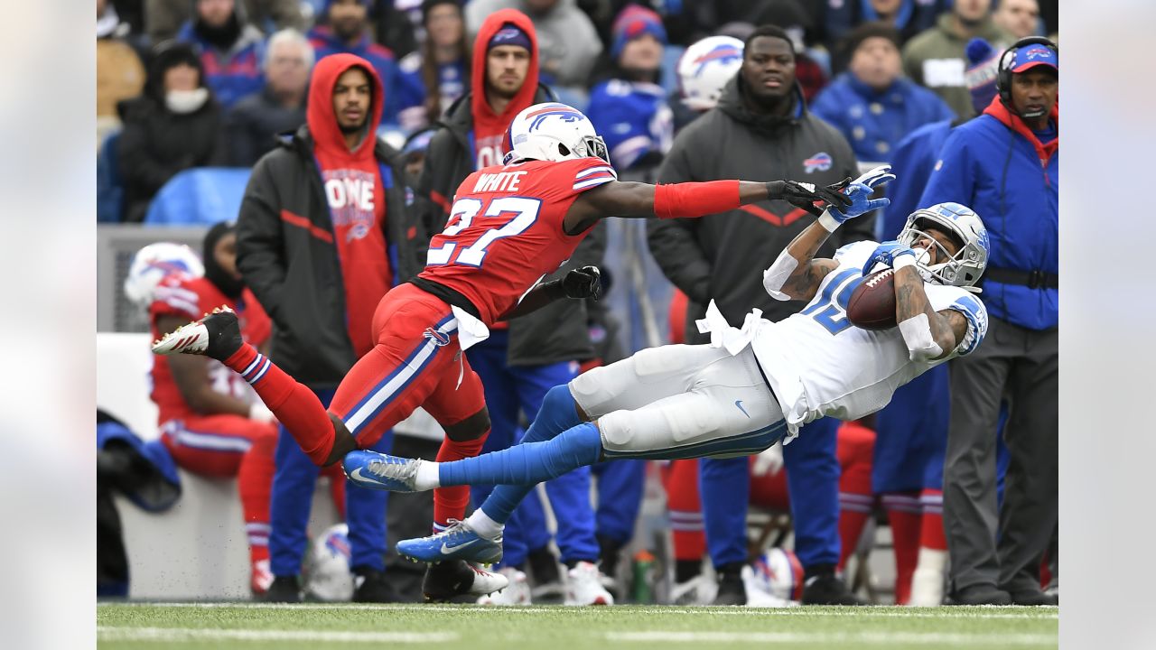 Buffalo Bills cornerback Tre'Davious White (27) defends a passing route  during the third quarter of an NFL football game against the Washington  Football Team, Sunday, Sept. 26, 2021, in Orchard Park, N.Y. (