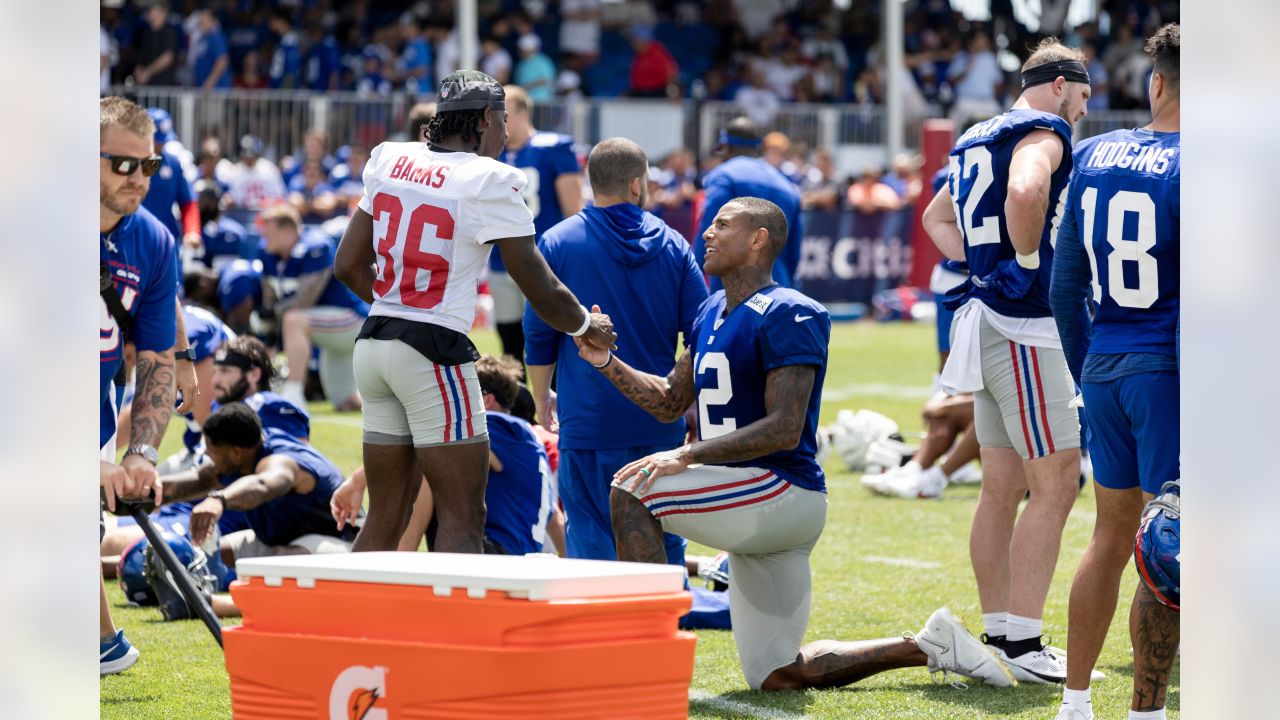 Giants' Darius Slayton catches flea flicker during busy practice