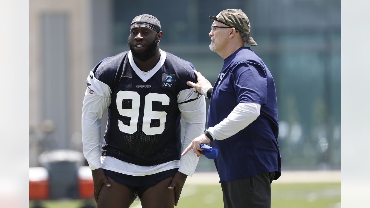 Dallas Cowboys defensive tackle Neville Gallimore (96) celebrates with fans  after an NFL football game against the New York Giants, Sunday, Dec. 19,  2021, in East Rutherford, N.J. The Dallas Cowboys defeated the New York  Giants 21-6. (AP Photo/Steve