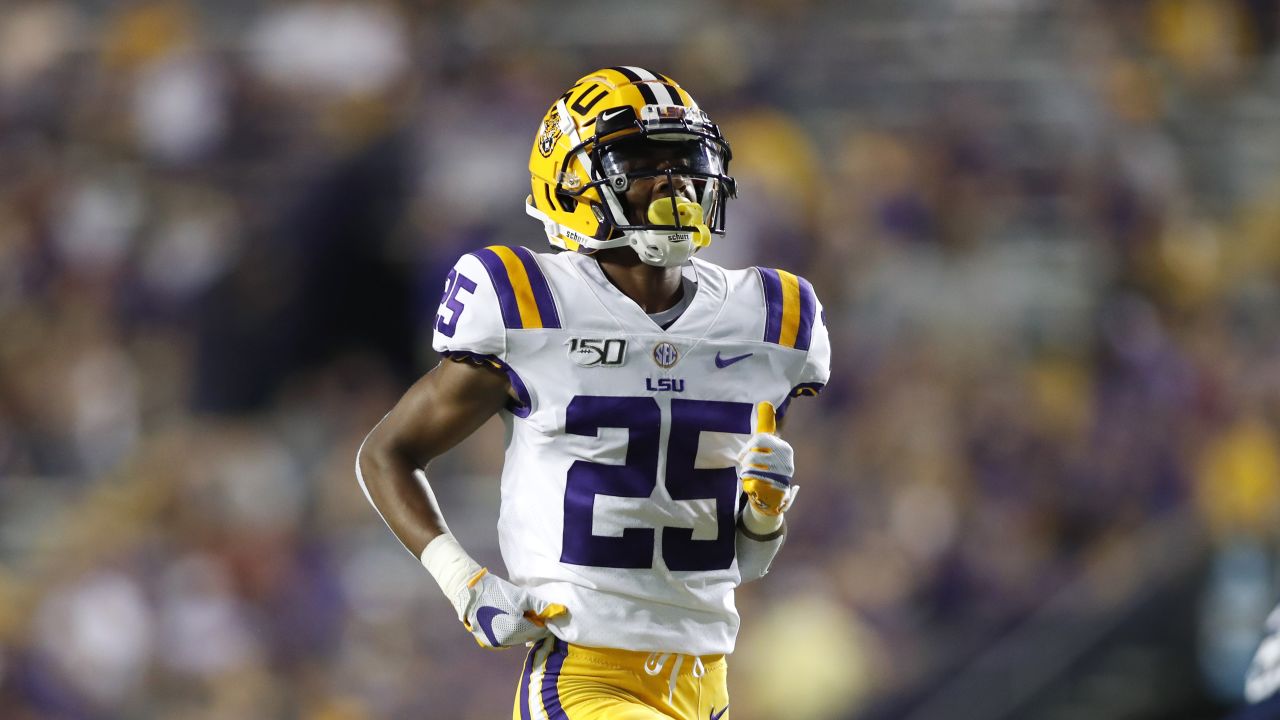 LSU cornerback Cordale Flott (25) plays against Texas A&M during