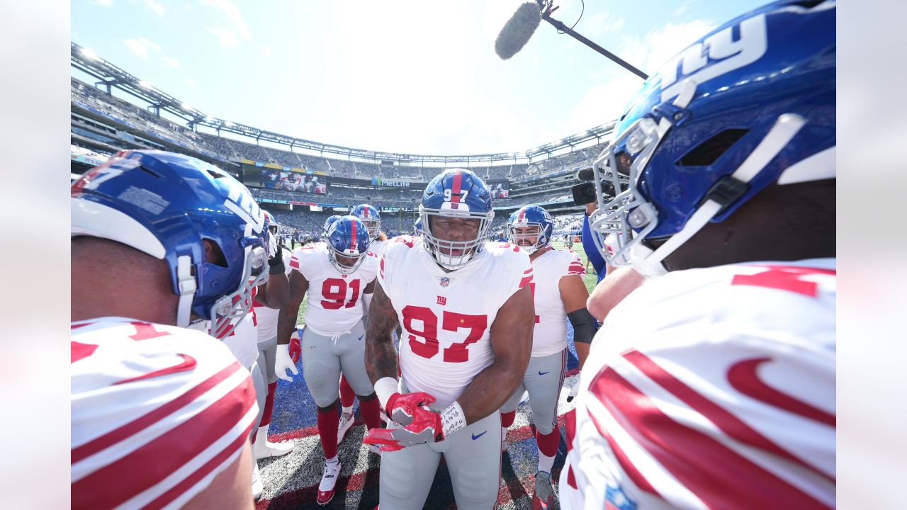 NFC defensive tackle Dexter Lawrence (97) of the New York Giants celebrates  after the Pro Bowl Games, Sunday, Feb. 5, 2023, in Las Vegas. (Doug Benc/AP  Images for NFL Stock Photo - Alamy