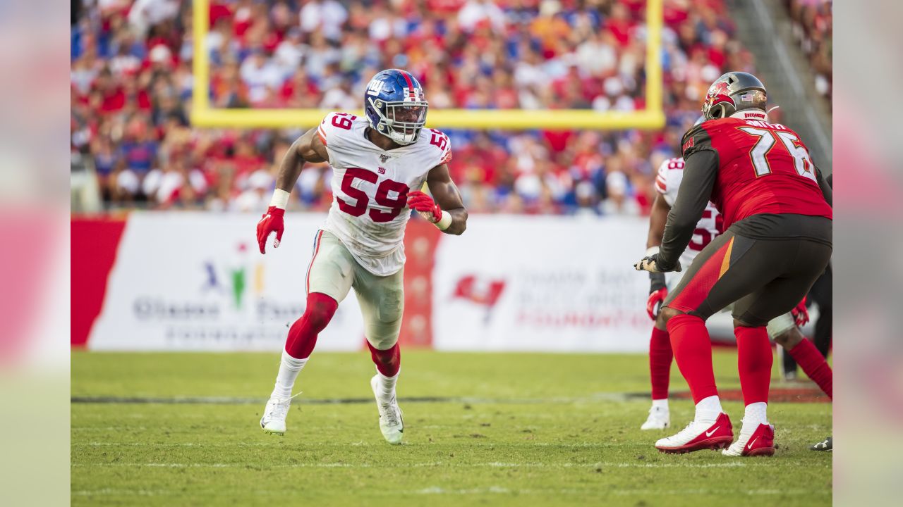 New York Giants tackle Eric Smith during an NFL preseason football game  against the Cincinnati Bengals, Sunday, Aug. 21, 2022 in East Rutherford,  N.J. The Giants won 25-22. (AP Photo/Vera Nieuwenhuis Stock