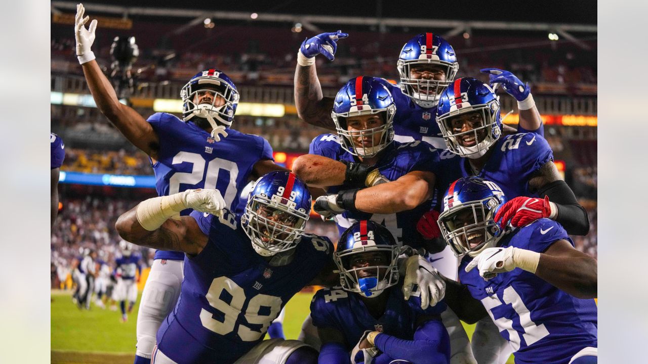 Baltimore Ravens linebacker Josh Bynes (56) walks off the field after an  NFL football game against the New York Giants Sunday, Oct. 16, 2022, in  East Rutherford, N.J. (AP Photo/Adam Hunger Stock