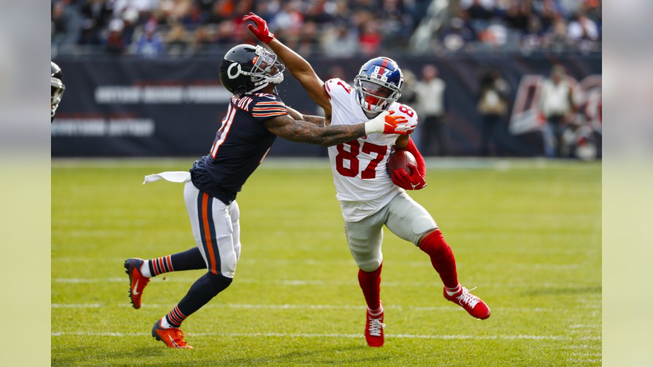 Cincinnati Bengals linebacker Logan Wilson (55) lines up against the  Chicago Bears during an NFL football game Sunday, Sept. 19, 2021, in  Chicago. The Bears won 20-17. (Jeff Haynes/AP Images for Panini