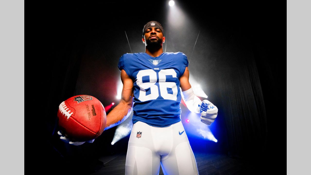 January 1, 2023, East Rutherford, New Jersey, USA: New York Giants wide  receiver Isaiah Hodgins (18) spikes the ball in the end zone after a  touchdown in the first half during a