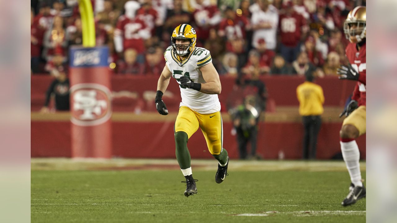 San Francisco 49ers tight end Levine Toilolo (83) celebrates during the NFL  football NFC Championship game against the Green Bay Packers, Sunday, Jan.  19, 2020, in Santa Clara, Calif. The 49ers defeated