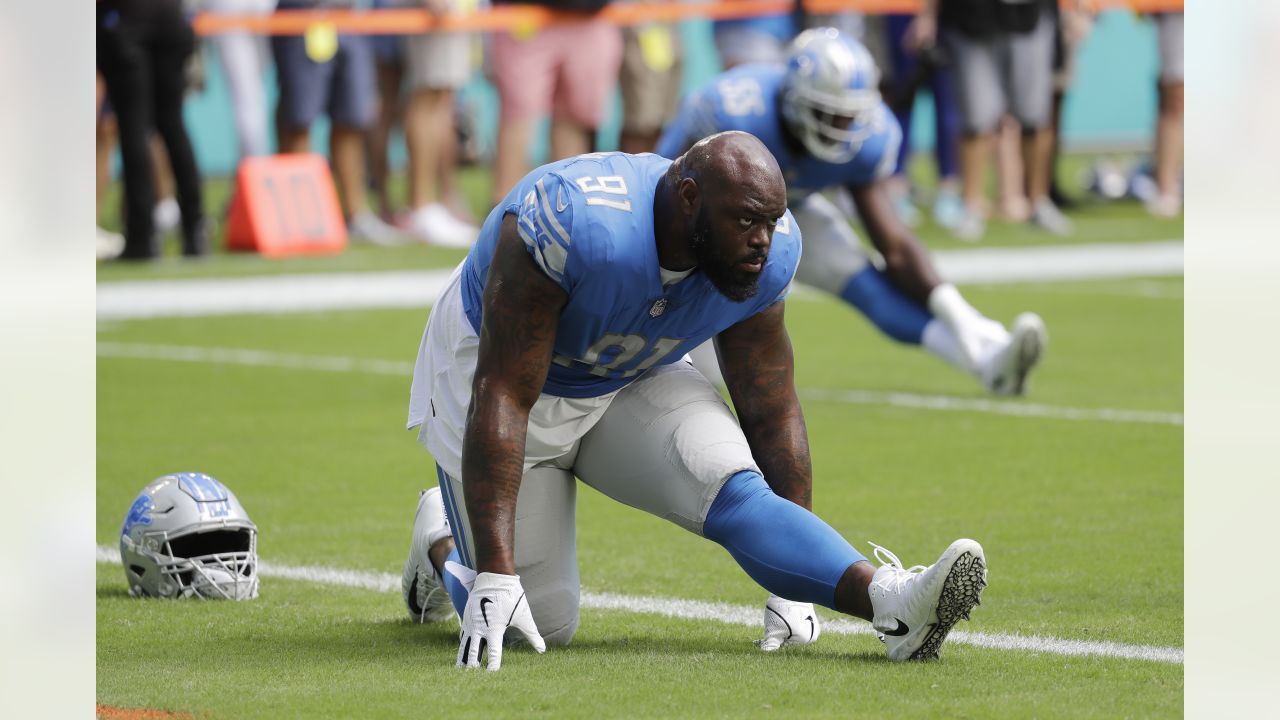 Minnesota Vikings defensive tackle Harrison Phillips (97) stands over the  football during a NFL football game against the Miami Dolphins, Sunday, Oct. 16, 2022 in Miami Gardens, Fla. (AP Photo/Alex Menendez Stock Photo 