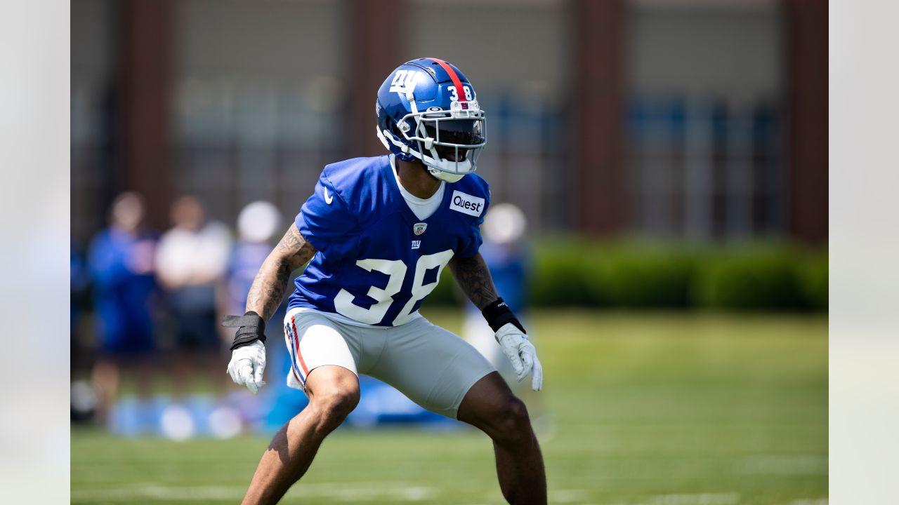 New York Giants cornerback Zyon Gilbert (38) during an NFL