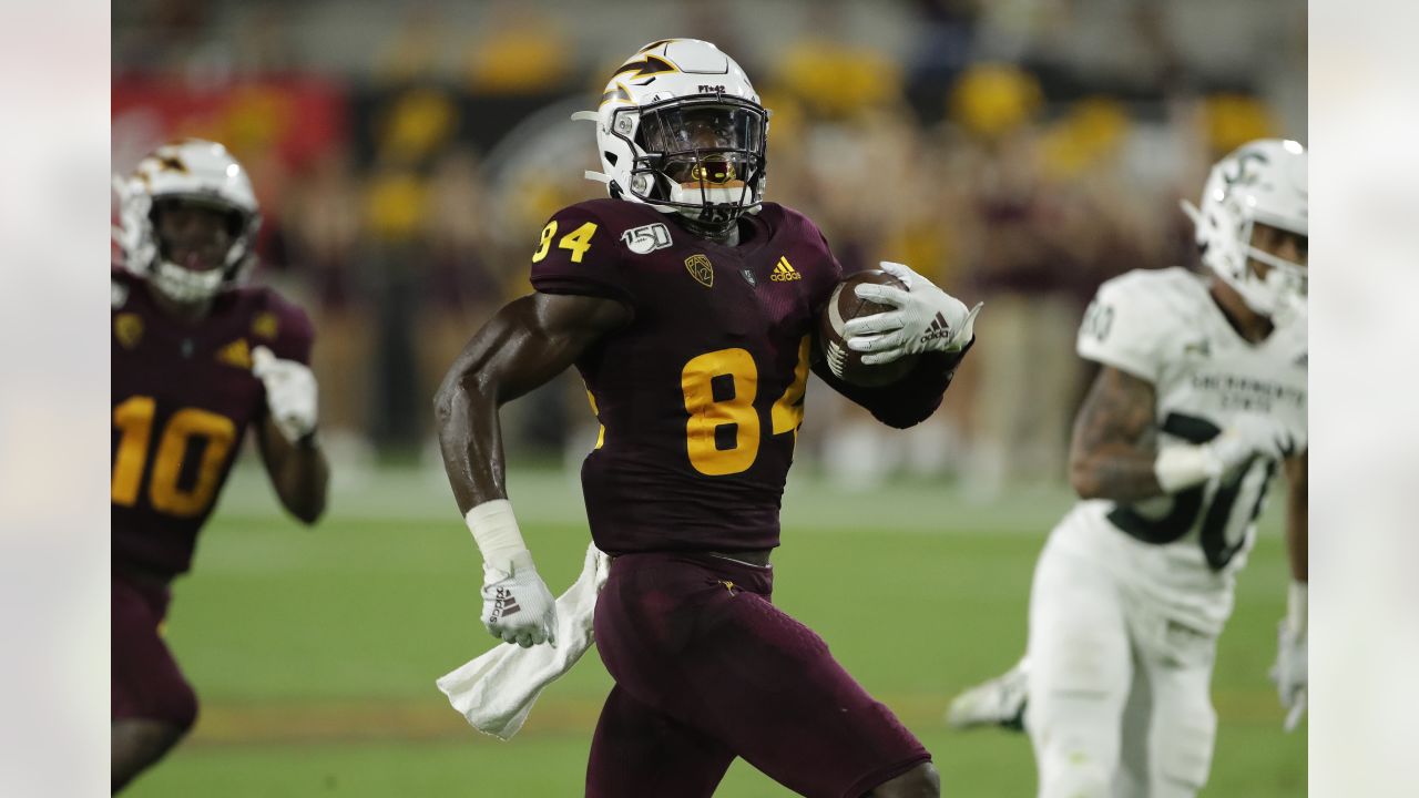 National Team wide receiver Frank Darby of Arizona State (84) runs