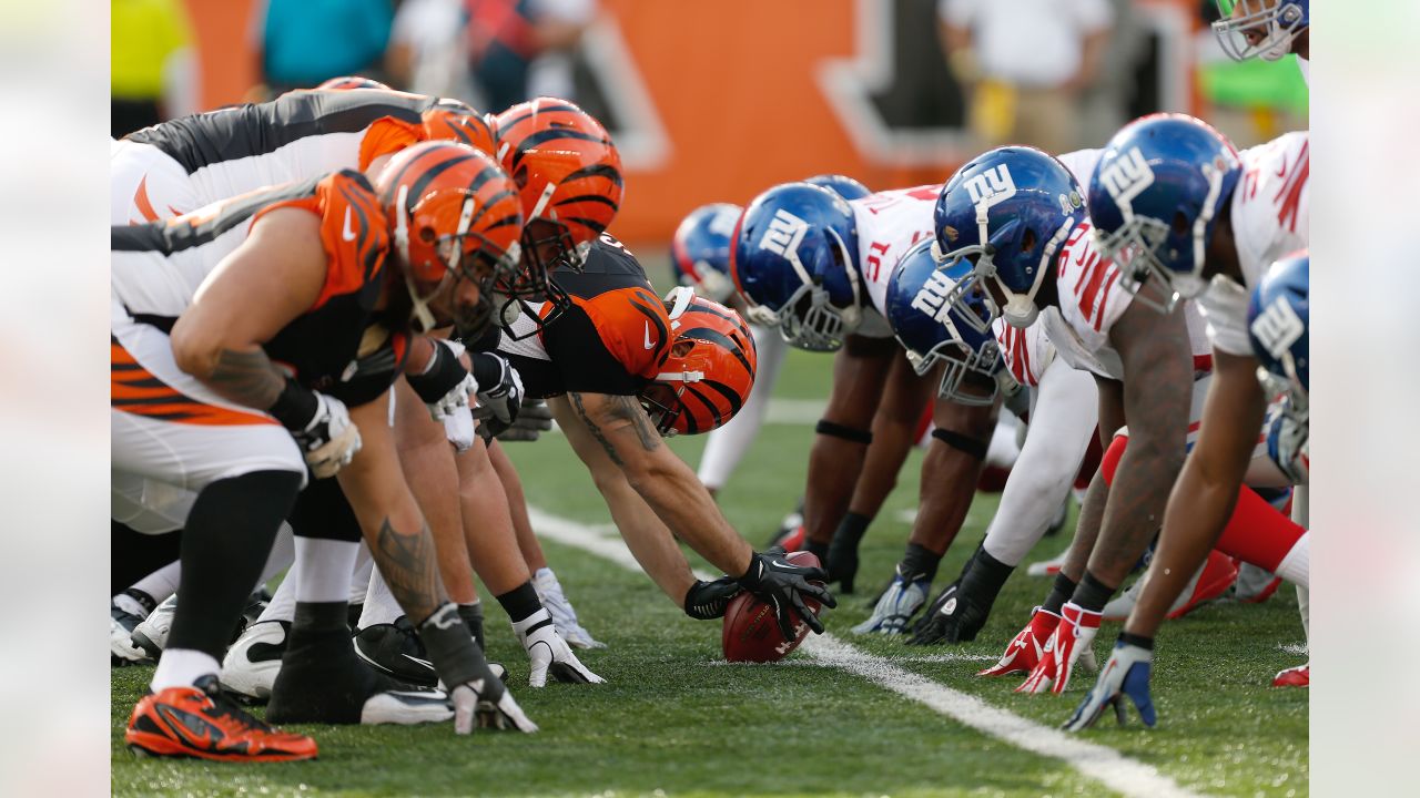 New York Giants tackle Eric Smith during an NFL preseason football game  against the Cincinnati Bengals, Sunday, Aug. 21, 2022 in East Rutherford,  N.J. The Giants won 25-22. (AP Photo/Vera Nieuwenhuis Stock