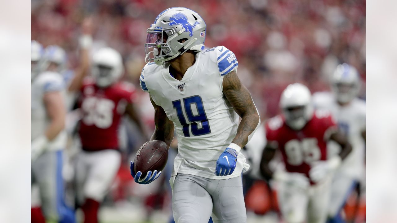 Detroit Lions wide receiver Kenny Golladay is seen on the field during  pregame of an NFL football game, Sunday, Oct. 27, 2019, in Detroit. (AP  Photo/Paul Sancya Stock Photo - Alamy