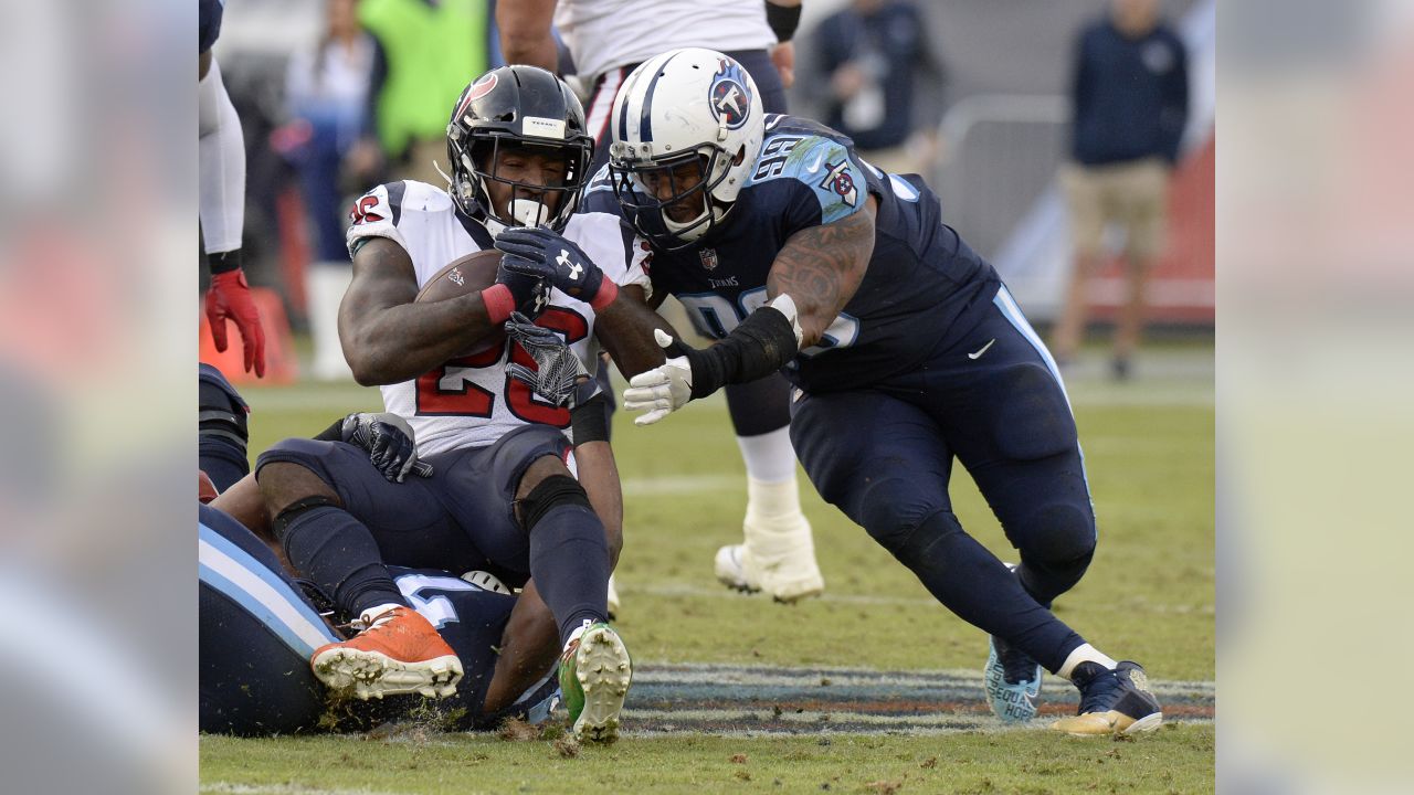 Tennessee Titans defensive end Jurrell Casey (99) looks back