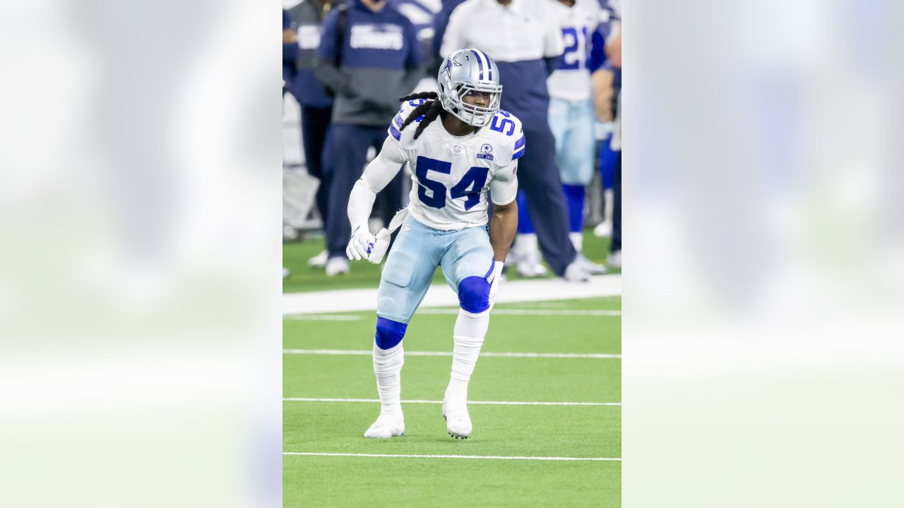 Oct 6, 2019: Dallas Cowboys middle linebacker Jaylon Smith #54 before an  NFL game between the