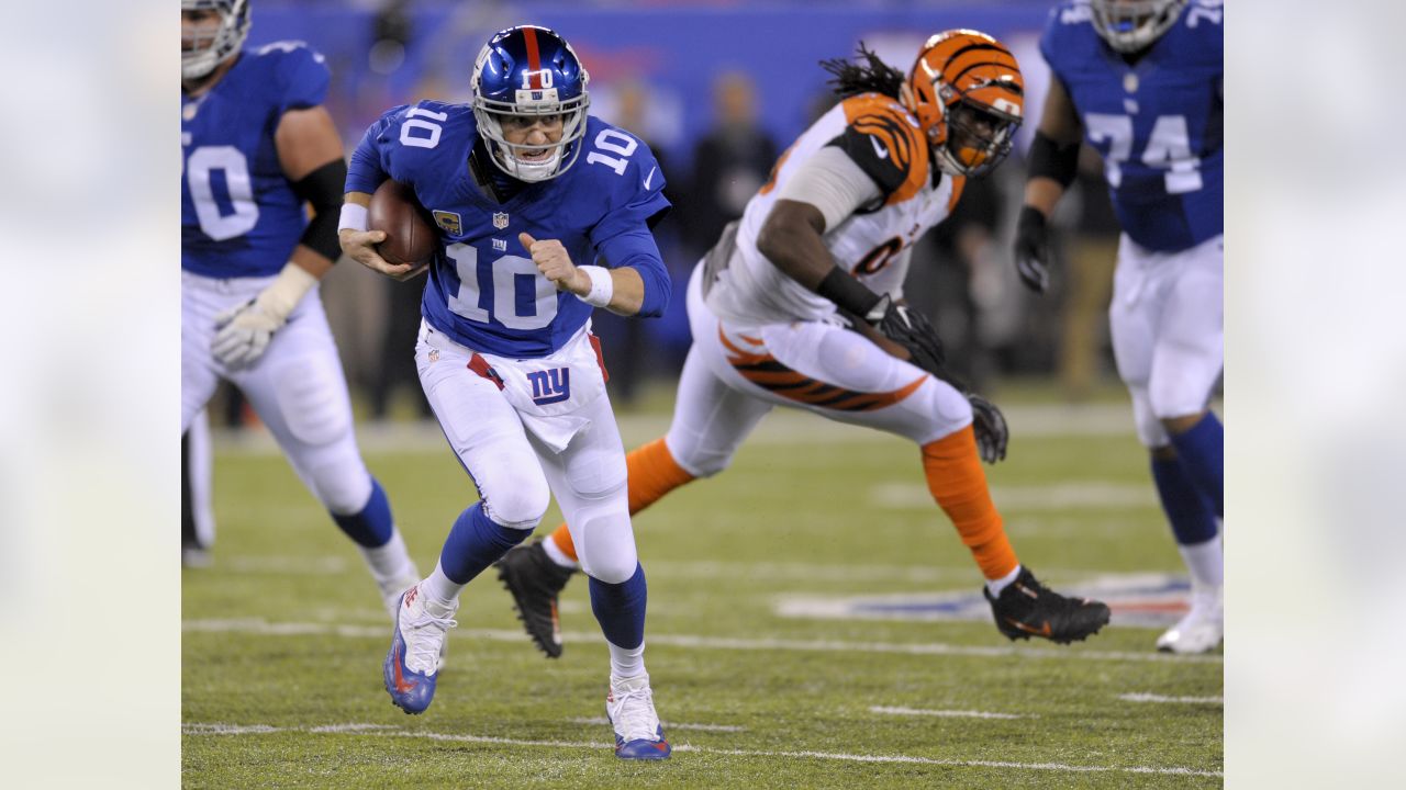 New York Giants tackle Eric Smith during an NFL preseason football game  against the Cincinnati Bengals, Sunday, Aug. 21, 2022 in East Rutherford,  N.J. The Giants won 25-22. (AP Photo/Vera Nieuwenhuis Stock