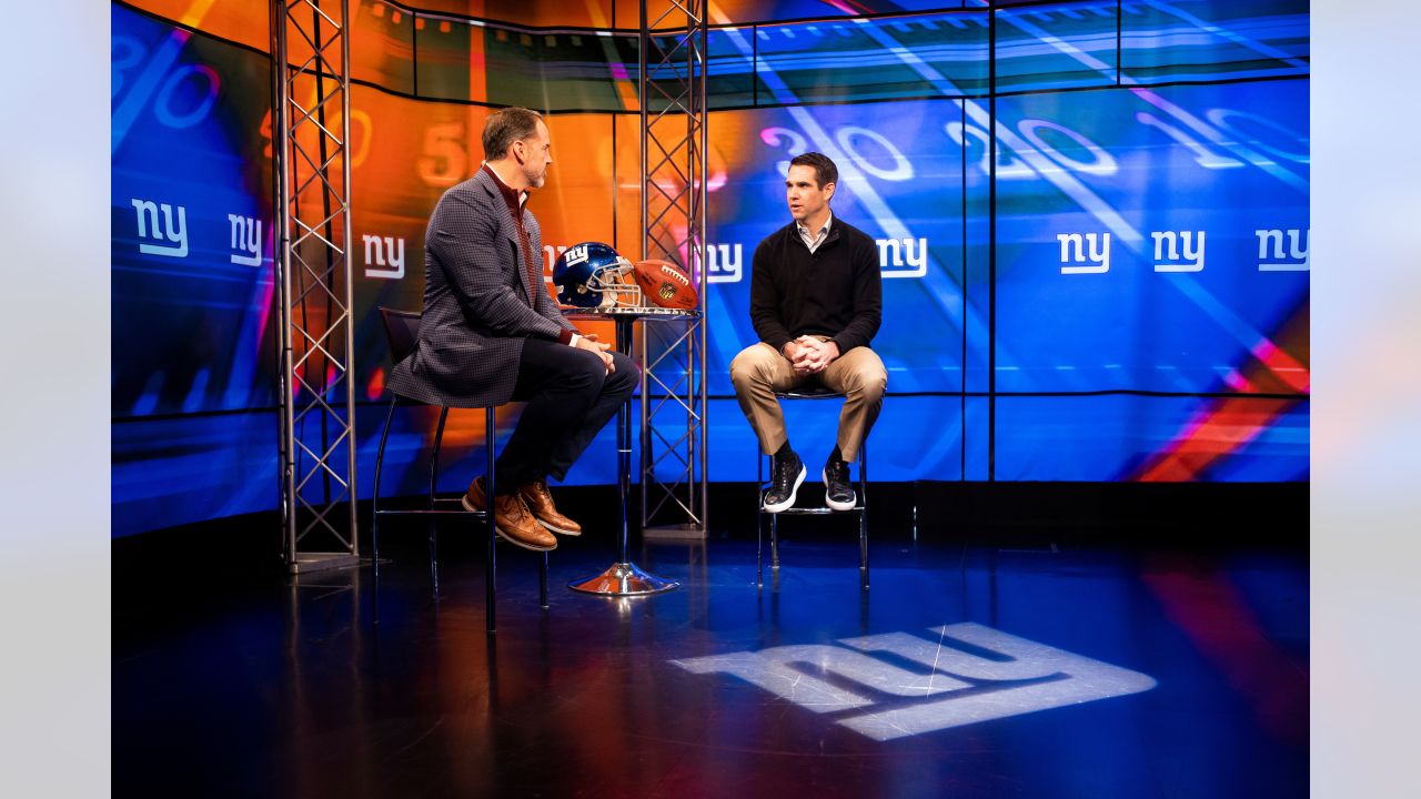 New York Giants General Manager Joe Schoen speaks to the media at the NFL  football team's practice facility, Wednesday, July 26, 2023, in East  Rutherford, N.J. (AP Photo/John Minchillo Stock Photo - Alamy