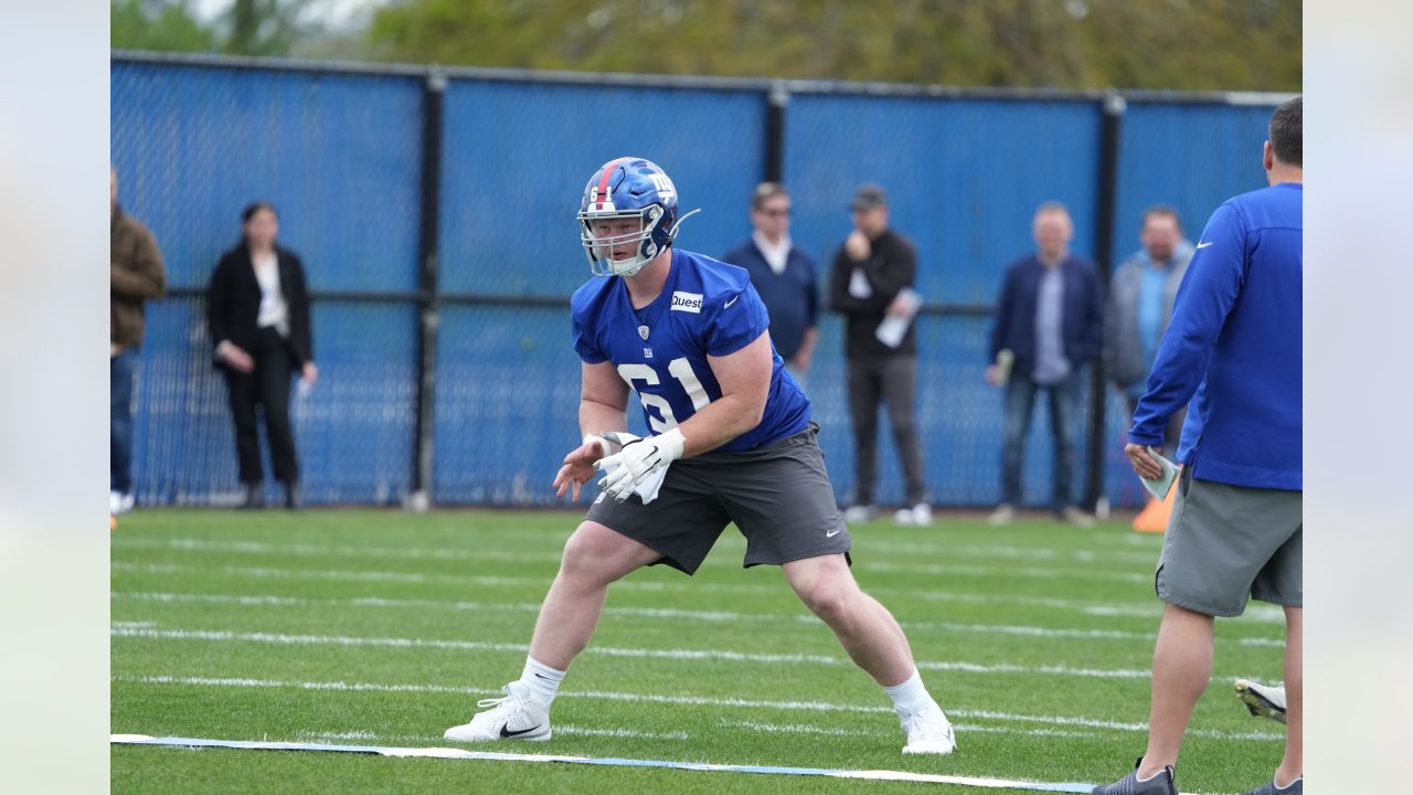 Watch rookie John Michael Schmitz discuss his focus at NY Giants camp