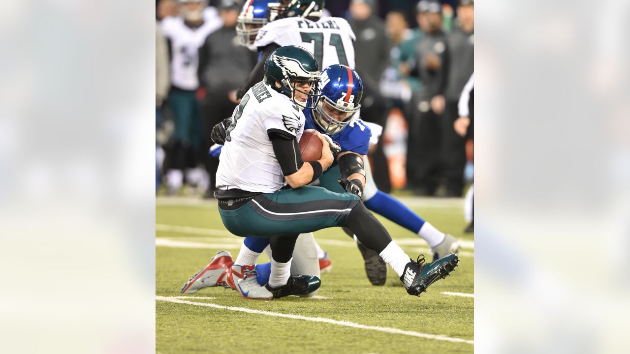 New York Giants defensive tackle Markus Kuhn (78) is fired up after an  interception by a teammate in an NFL football game between the New York  Giants and Dallas Cowboys on Sunday