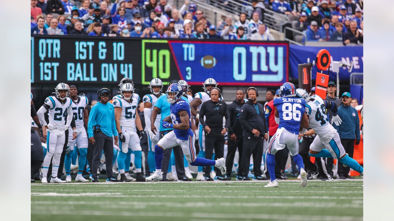 Charlotte, USA. 7th Oct 2018. Carolina Panthers linebacker Andre Smith (57)  during the NFL football game between the New York Giants and the Carolina  Panthers on Sunday October 7, 2018 in Charlotte