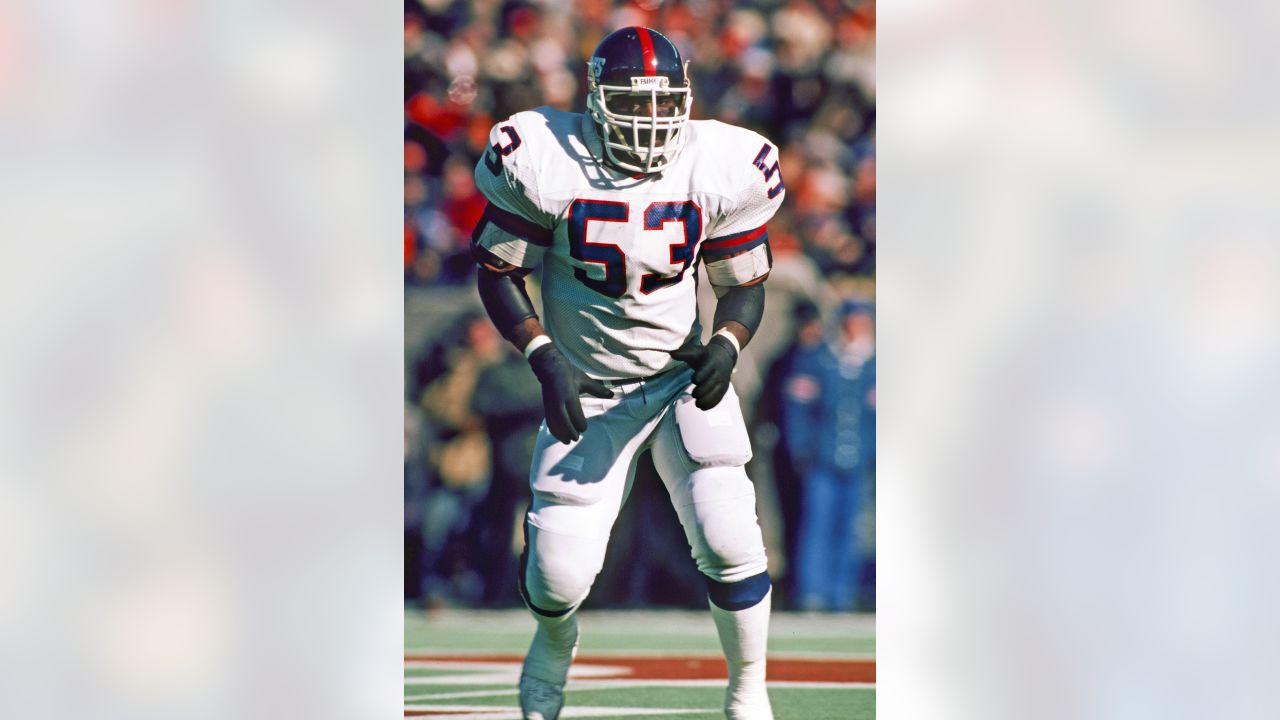 Harry Carson, New York Giants defensive linebacker during an NFL