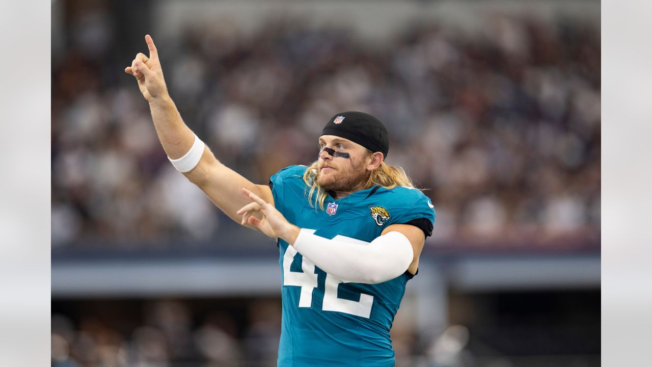 Dallas Cowboys defensive end Durrell Johnson (51) is seen during the first  half of an NFL football game against the Jacksonville Jaguars, Saturday,  Aug. 12, 2023, in Arlington, Texas. Jacksonville won 28-23. (