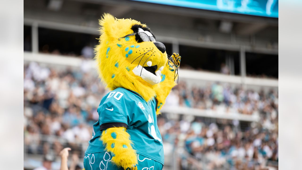 JACKSONVILLE, FL - NOVEMBER 27: Jacksonville Jaguars mascot Jaxson