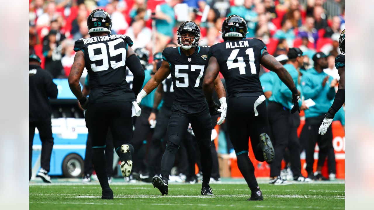 Jacksonville Jaguars linebacker Caleb Johnson (57) during the