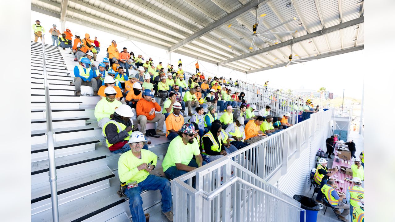 Large Jacksonville Jaguars logo installed at Miller Electric Center