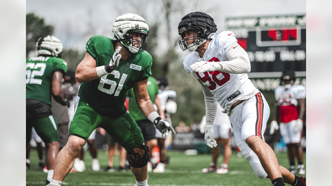 Tampa Bay Buccaneers' K.J. Britt during a joint practice with the New York  Jets in Florham Park, N.J., Wednesday, Aug. 16, 2023. (AP Photo/Seth Wenig  Stock Photo - Alamy