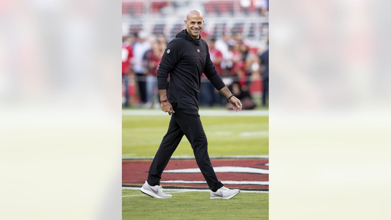 New York Jets head coach Robert Saleh during an NFL International Series  game against the Atlanta Falcons at Tottenham Hotspur Stadium, Sunday, Oct.  1 Stock Photo - Alamy