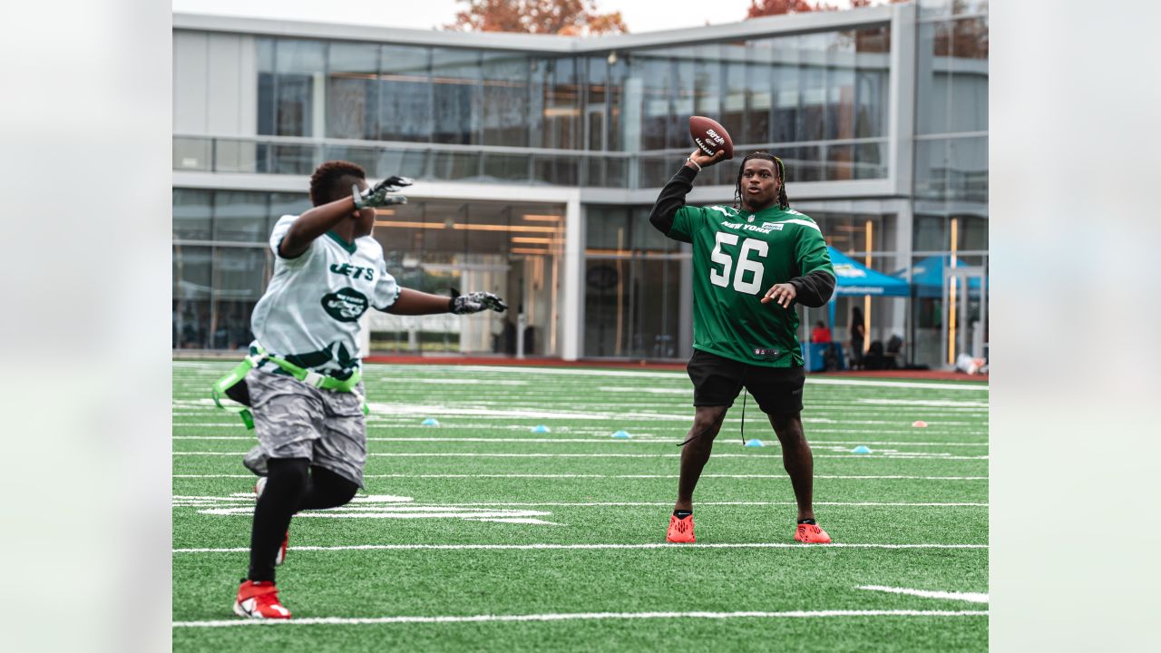 Jets Players Help Coach Play 60 Flag Football Program with Local Sixth  Graders