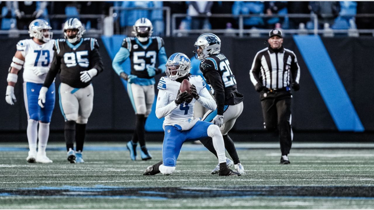 Carolina Panthers quarterback Bryce Young (9) runs with the ball against  the Detroit Lions during a preseason NFL football game Friday, Aug. 25,  2023, in Charlotte, N.C. (AP Photo/Jacob Kupferman Stock Photo - Alamy