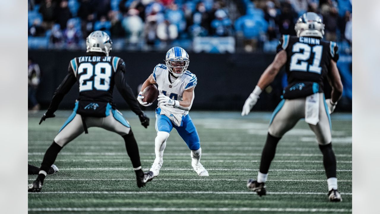 Detroit Lions running back Craig Reynolds (13) looks on against the  Carolina Panthers during a preseason NFL football game Friday, Aug. 25,  2023, in Charlotte, N.C. (AP Photo/Jacob Kupferman Stock Photo - Alamy