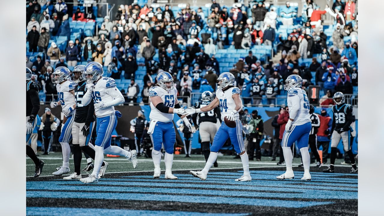 Detroit Lions running back Craig Reynolds (13) looks on against the  Carolina Panthers during a preseason NFL football game Friday, Aug. 25,  2023, in Charlotte, N.C. (AP Photo/Jacob Kupferman Stock Photo - Alamy