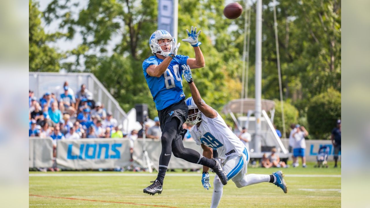 Detroit Lions wide receiver Michael Rector (84) runs after a catch