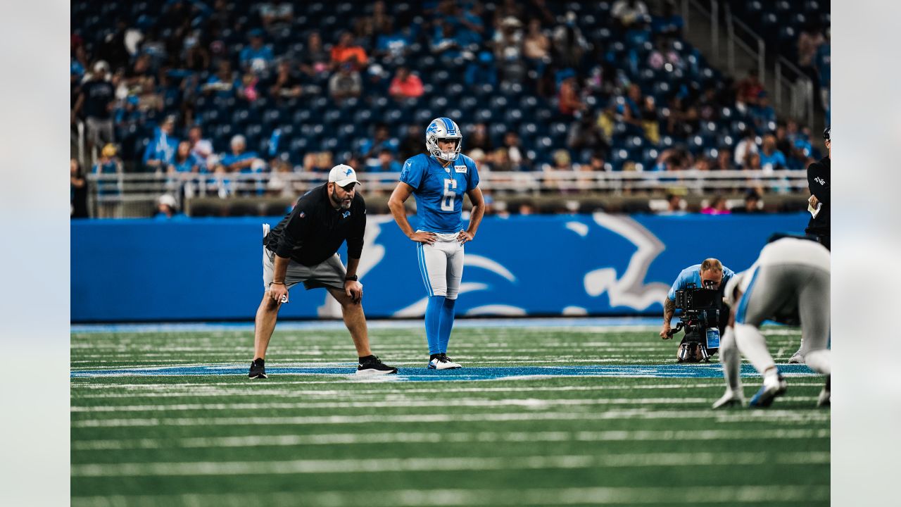 ALLEN PARK, MI - AUGUST 05: Detroit Lions WR Kalil Pimpleton (83) in action  during Lions training camp on August 5, 2022 at Detroit Lions Training Camp  in Allen Park, MI (Photo