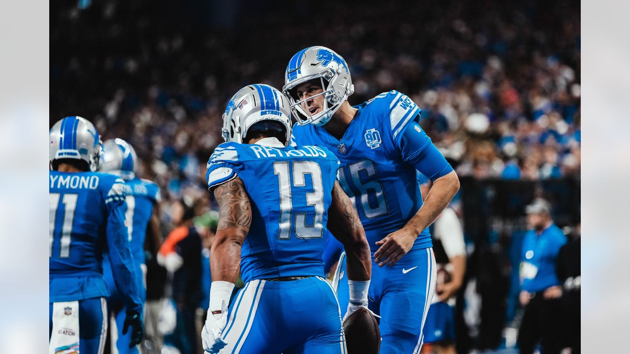 Detroit Lions running back Craig Reynolds (13) looks on against