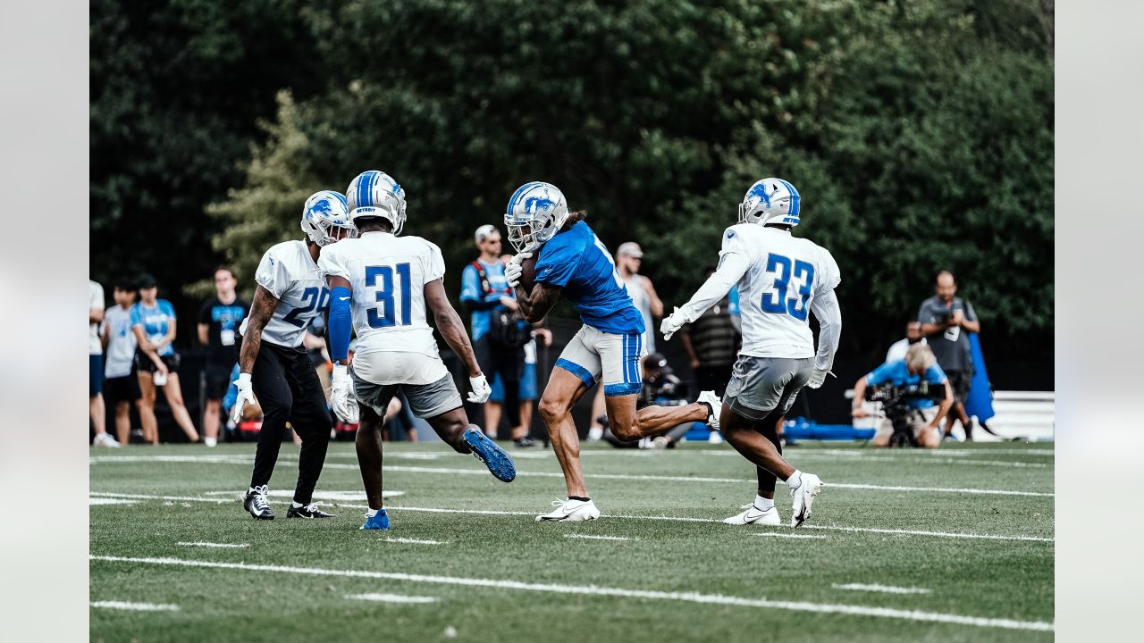 Detroit Lions cornerback Mark Gilbert (40) walks back to the sideline  before an NFL football game