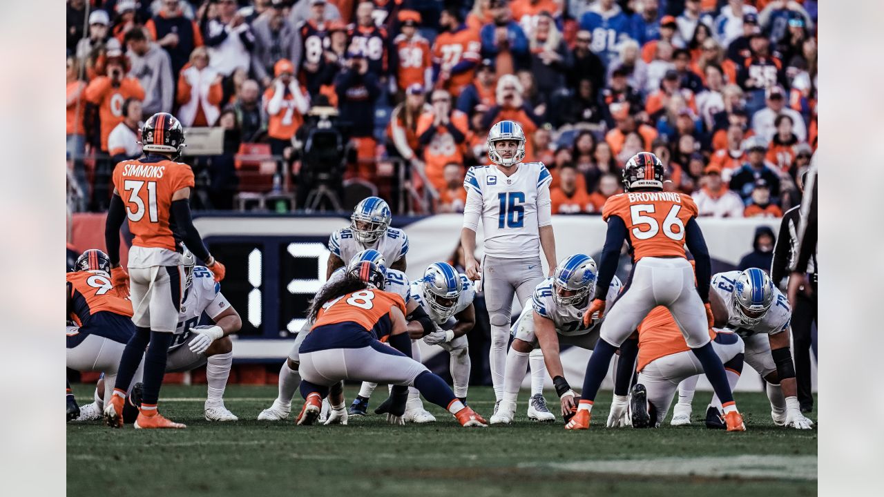 Detroit Lions wide receiver KhaDarel Hodge (18) against the Denver Broncos  in the first half of an NFL football game Sunday, Dec 12, 2021, in Denver.  (AP Photo/Bart Young Stock Photo - Alamy