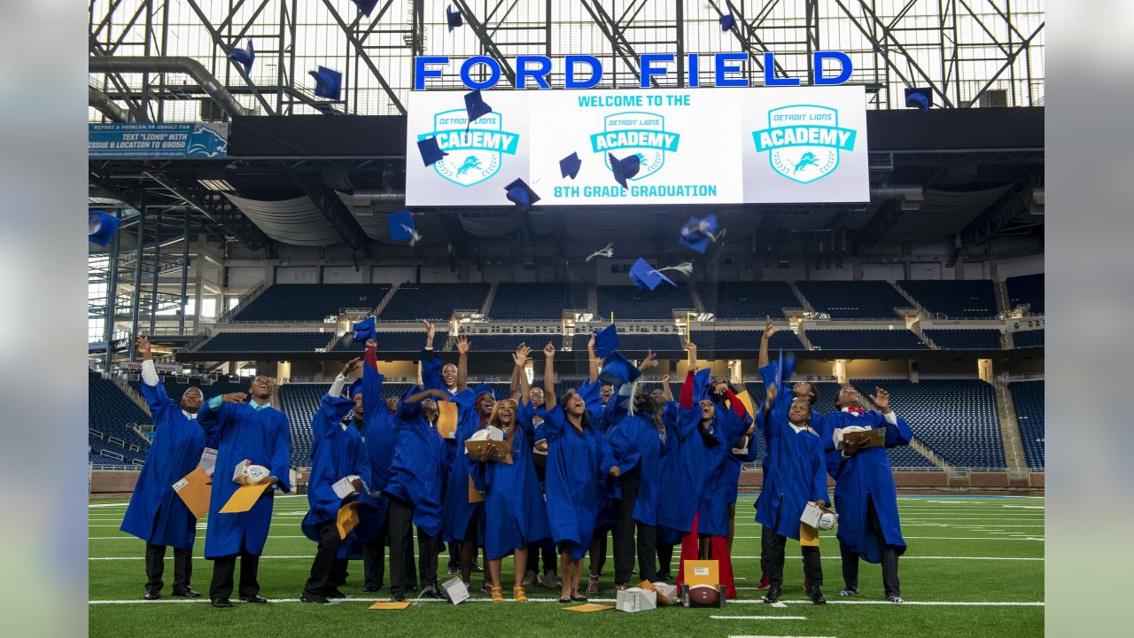 Detroit Lions Academy Graduation at Ford Field on Wednesday, June 19, 2019 in Detroit