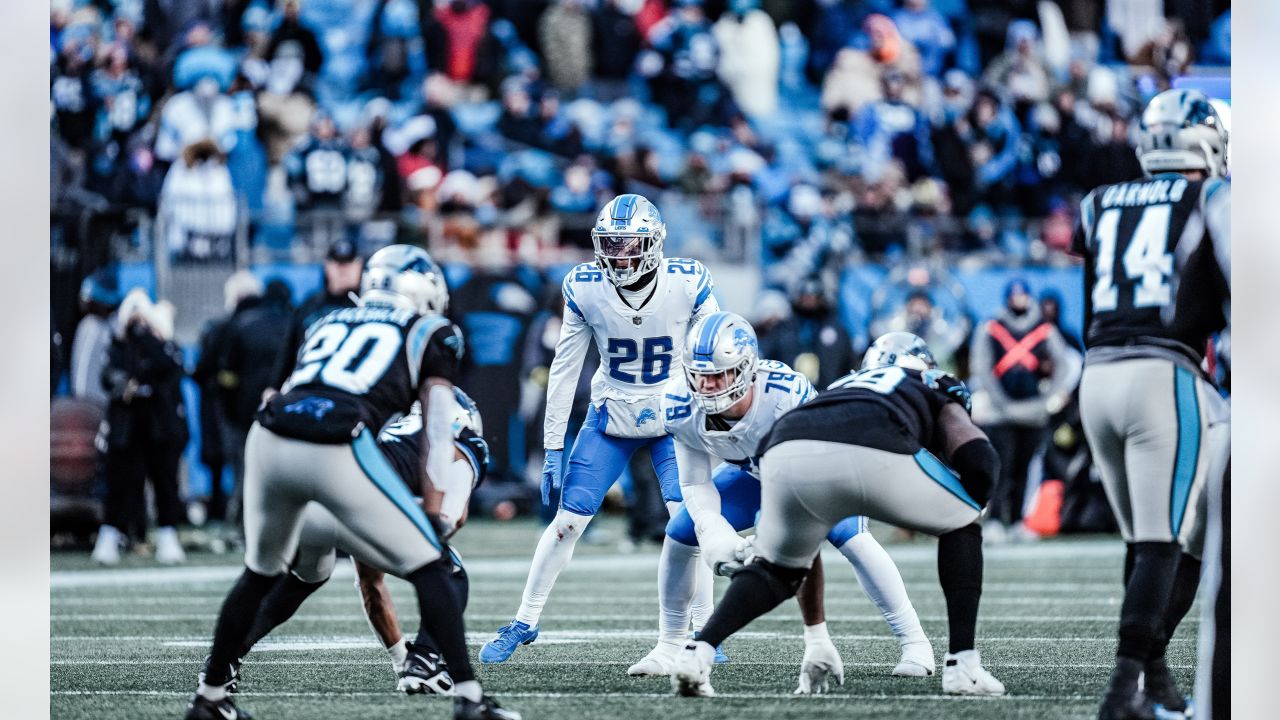 Detroit Lions running back Craig Reynolds (13) looks on against the  Carolina Panthers during a preseason NFL football game Friday, Aug. 25,  2023, in Charlotte, N.C. (AP Photo/Jacob Kupferman Stock Photo - Alamy