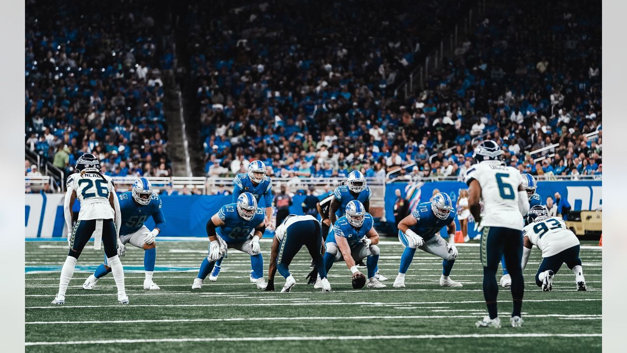 Detroit Lions center Evan Brown (63) plays during the first half