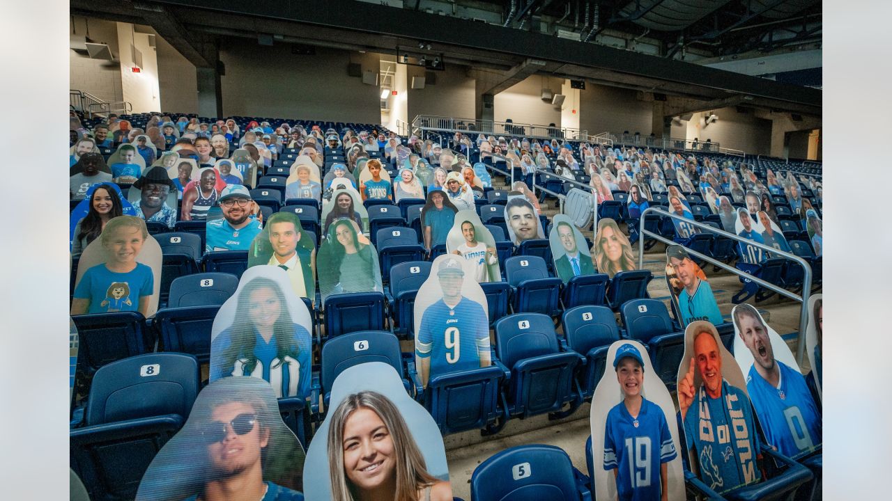 With no real fans at games, Detroit Lions offer fan cutouts to