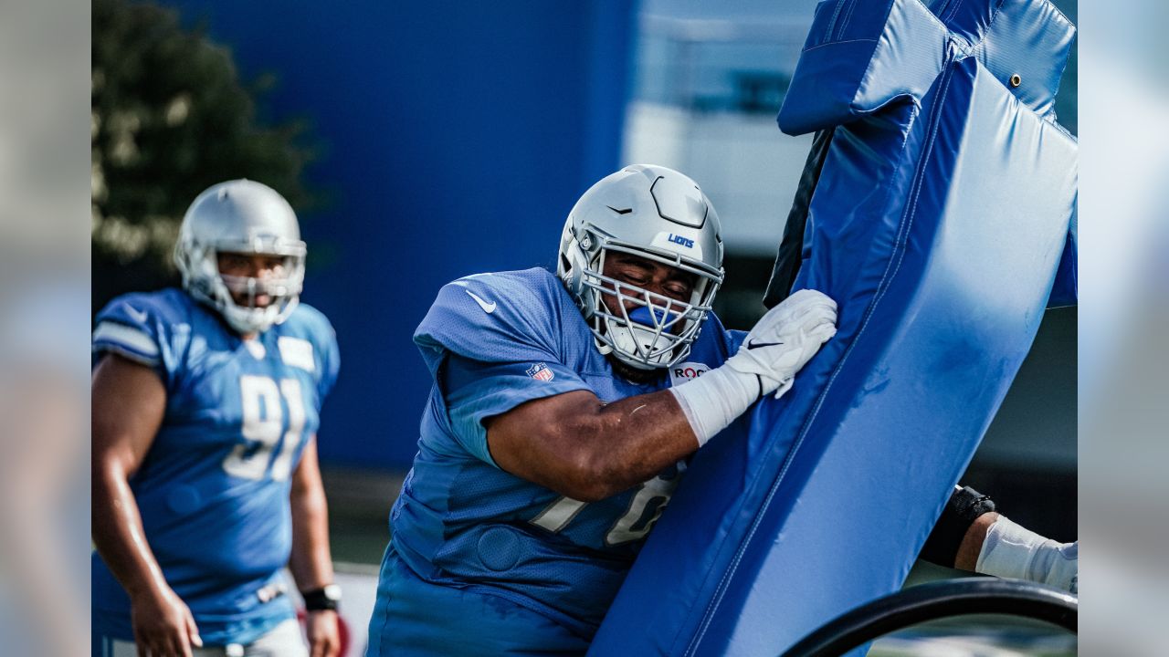 Detroit Lions defensive tackle Olive Sagapolu (78) during training camp practice at the Training Facility in Allen Park, MI on August 17, 2020. (Jeff Nguyen/Detroit Lions)