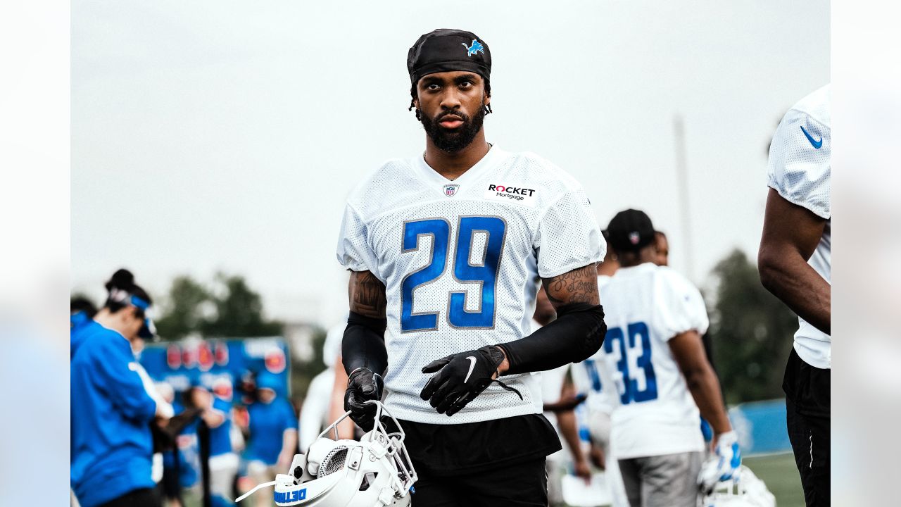 Detroit Lions head coach Dan Campbell awards game ball to wide receiver  D.J. Chark