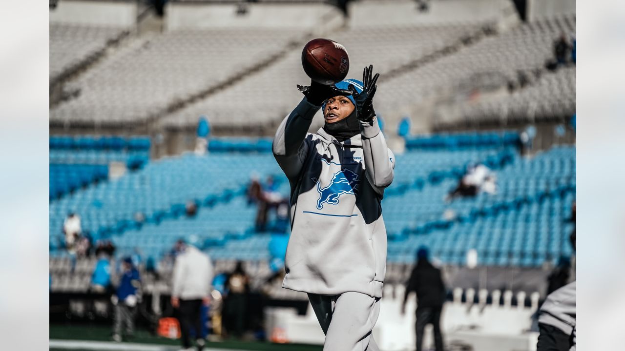 Detroit Lions running back Craig Reynolds (13) looks on against the  Carolina Panthers during a preseason NFL football game Friday, Aug. 25,  2023, in Charlotte, N.C. (AP Photo/Jacob Kupferman Stock Photo - Alamy