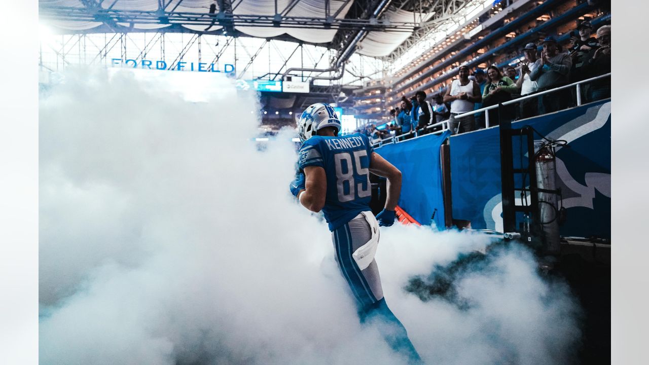 Download Detroit Lions Logo Smoke Effects Wallpaper